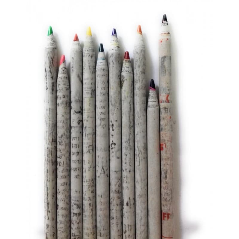 Recycled Paper Drawing Pencils | 10 Shades - 2