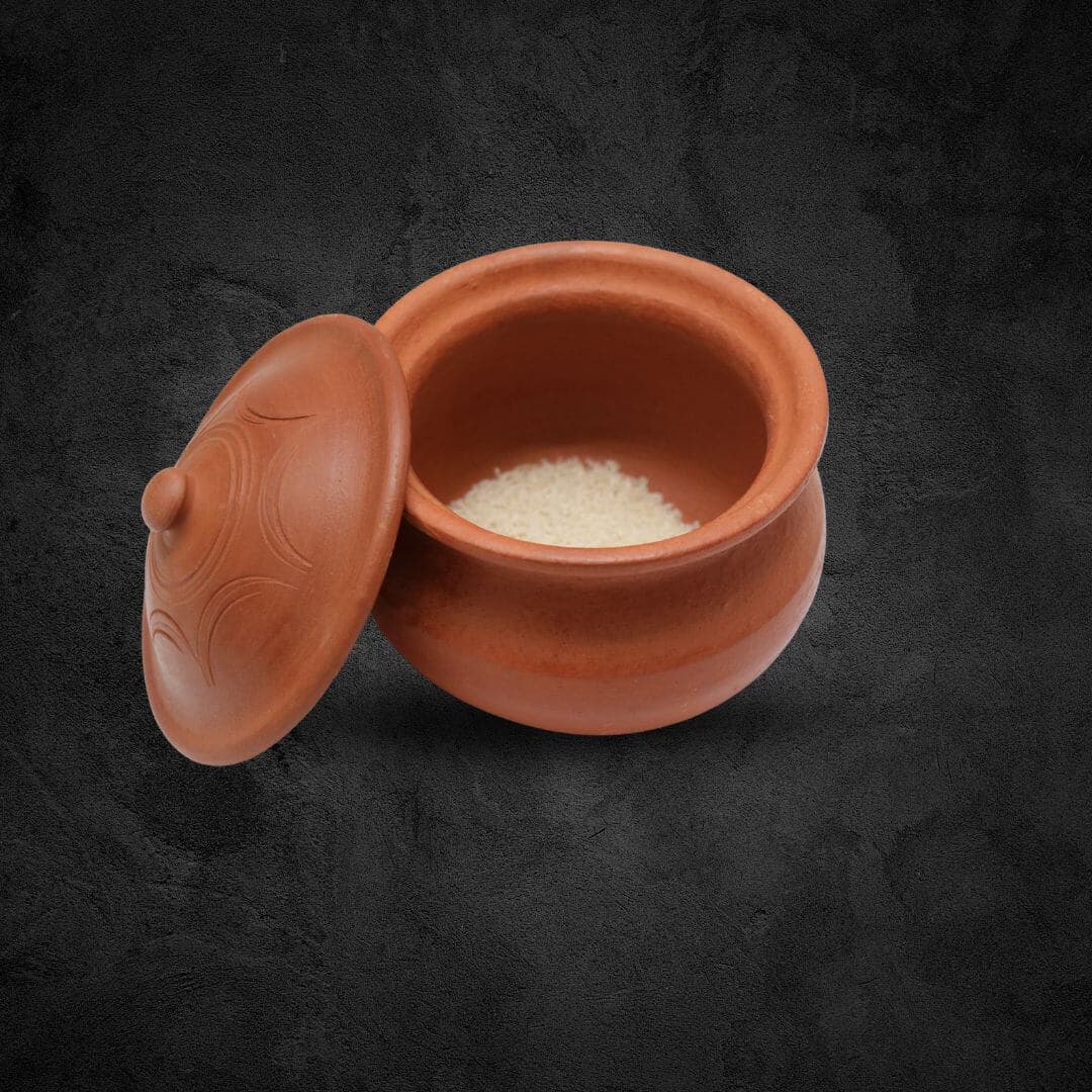 Clay Curry Pot for cooking - Colour Brown - 4
