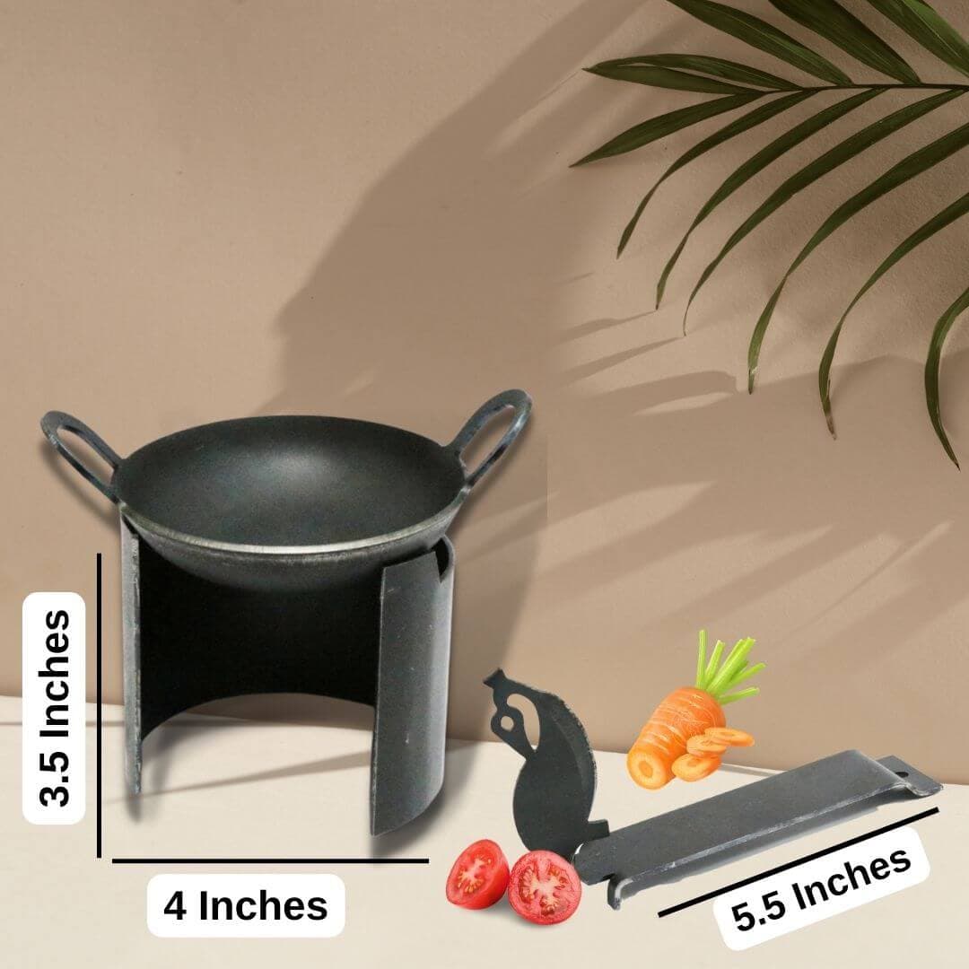 Iron Miniature Kitchen Cooking Set for Kids|15 Pieces | Big size | 5+ Years - 5