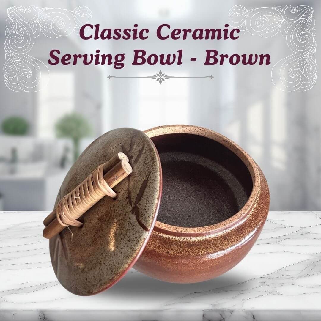 பிரீமியம் செராமிக் பழுப்பு நிற ரோட்டி பாக்ஸ் | Premium Ceramic Brown Roti Box