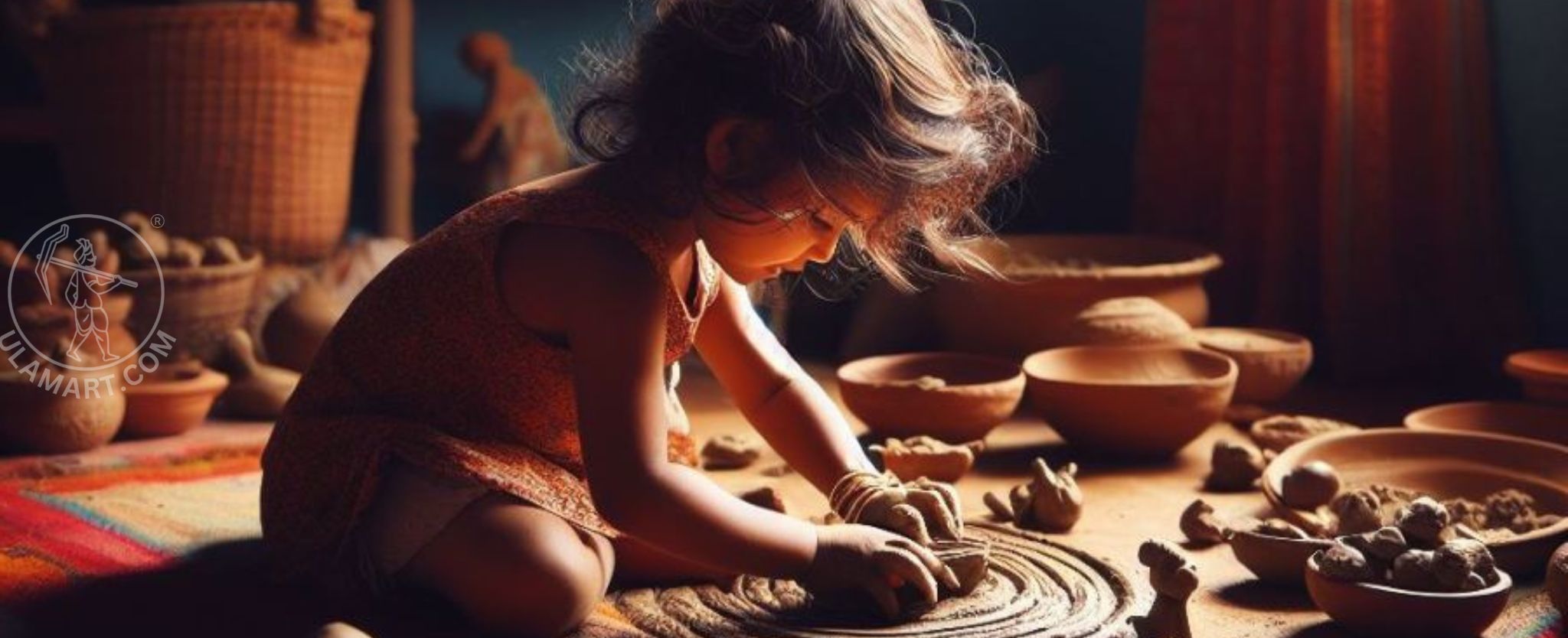 kids playing with wet clay toys