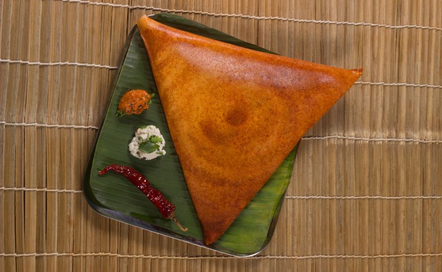 Bamboo rice dosa