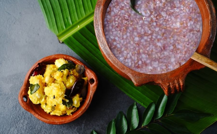 Kudavazhai rice kanji