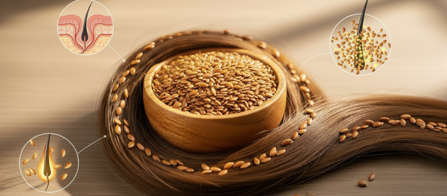 Flax seed for hair