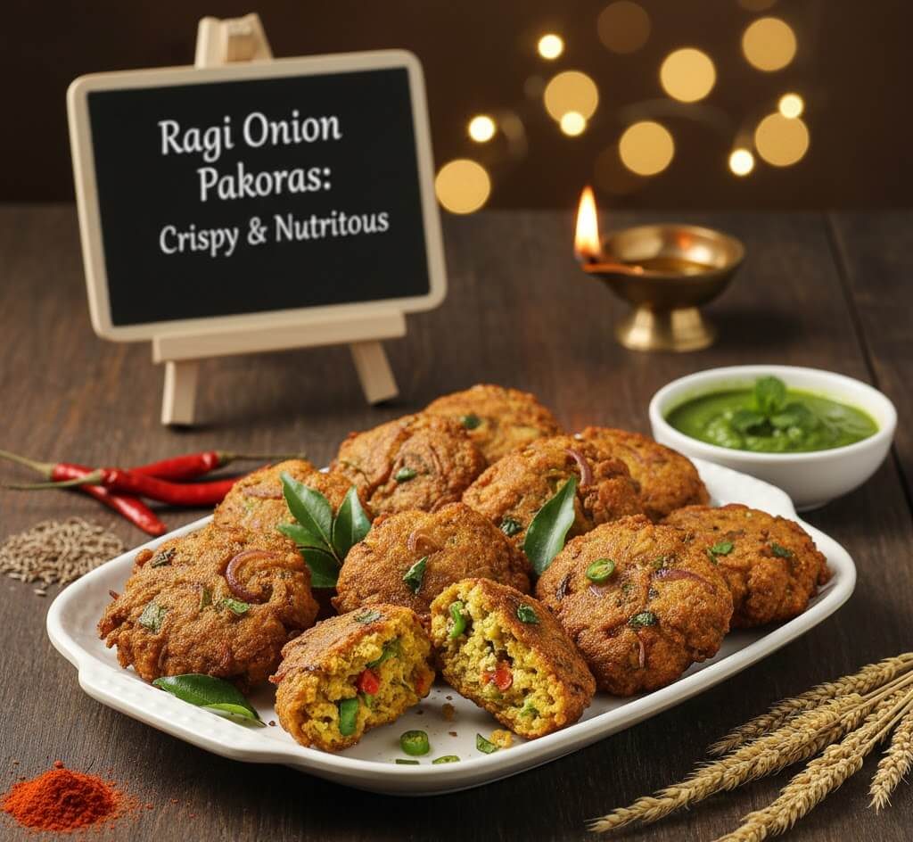 Ragi Onion Pakoras