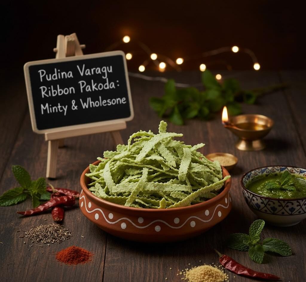 Pudina Varagu Ribbon Pakoda