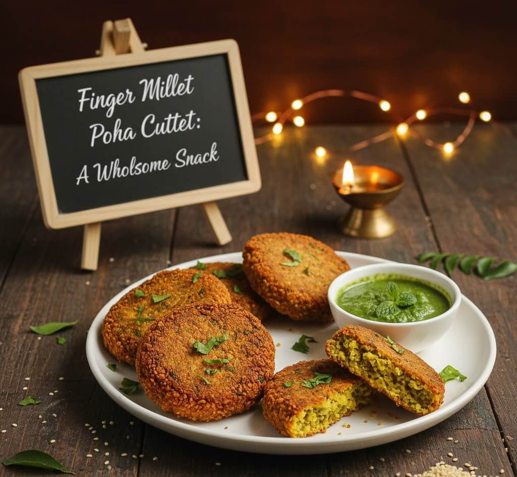 Finger Millet Poha Cutlet