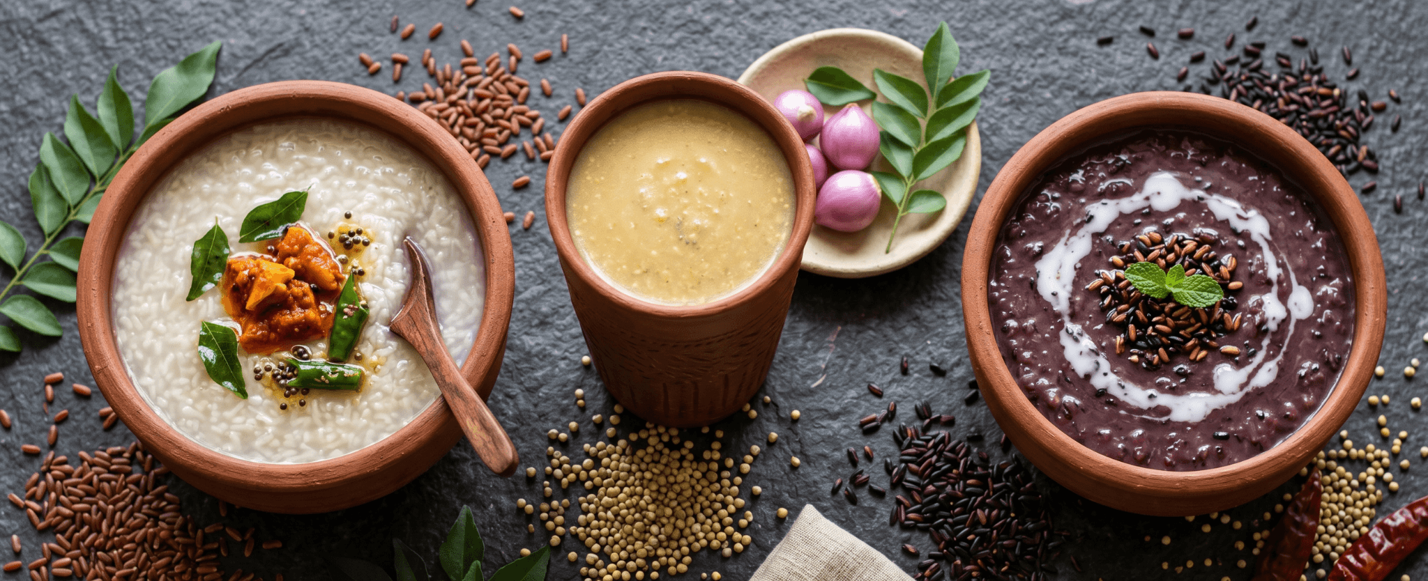 
        Traditional Indian Porridges: Kanji, Congee and Koozh for Every Health Need
