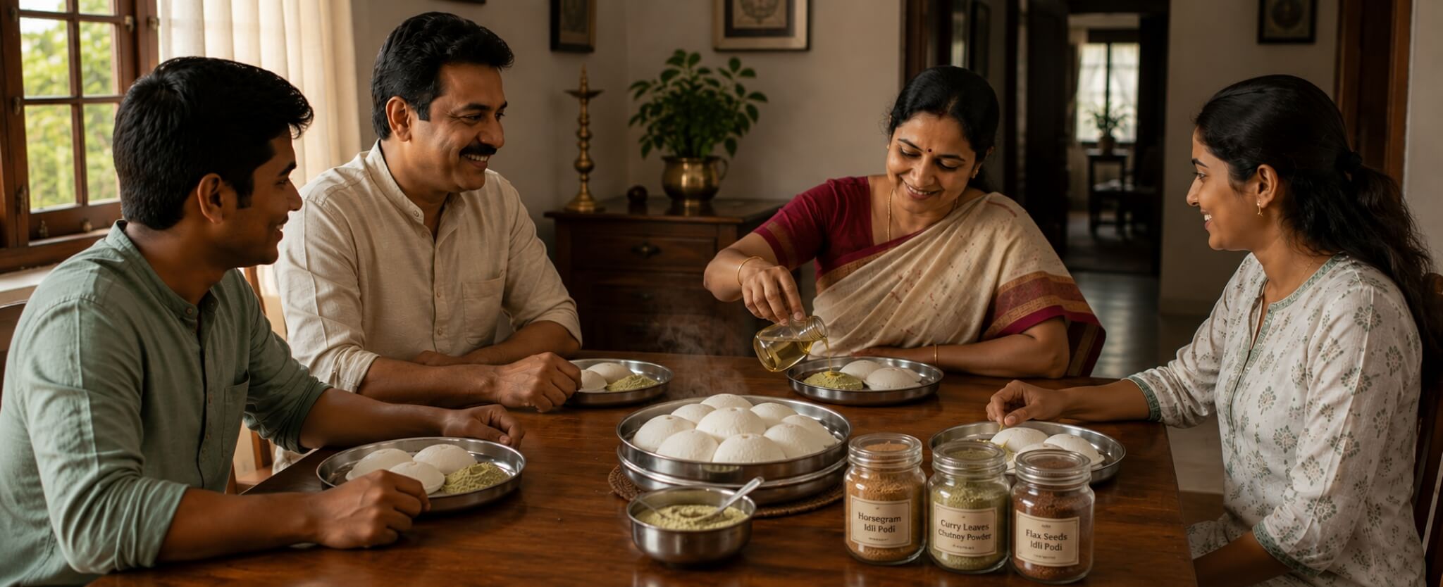 
        Idli Podi Varieties Explained: Curry Leaf, Flaxseed, and Horse Gram Compared