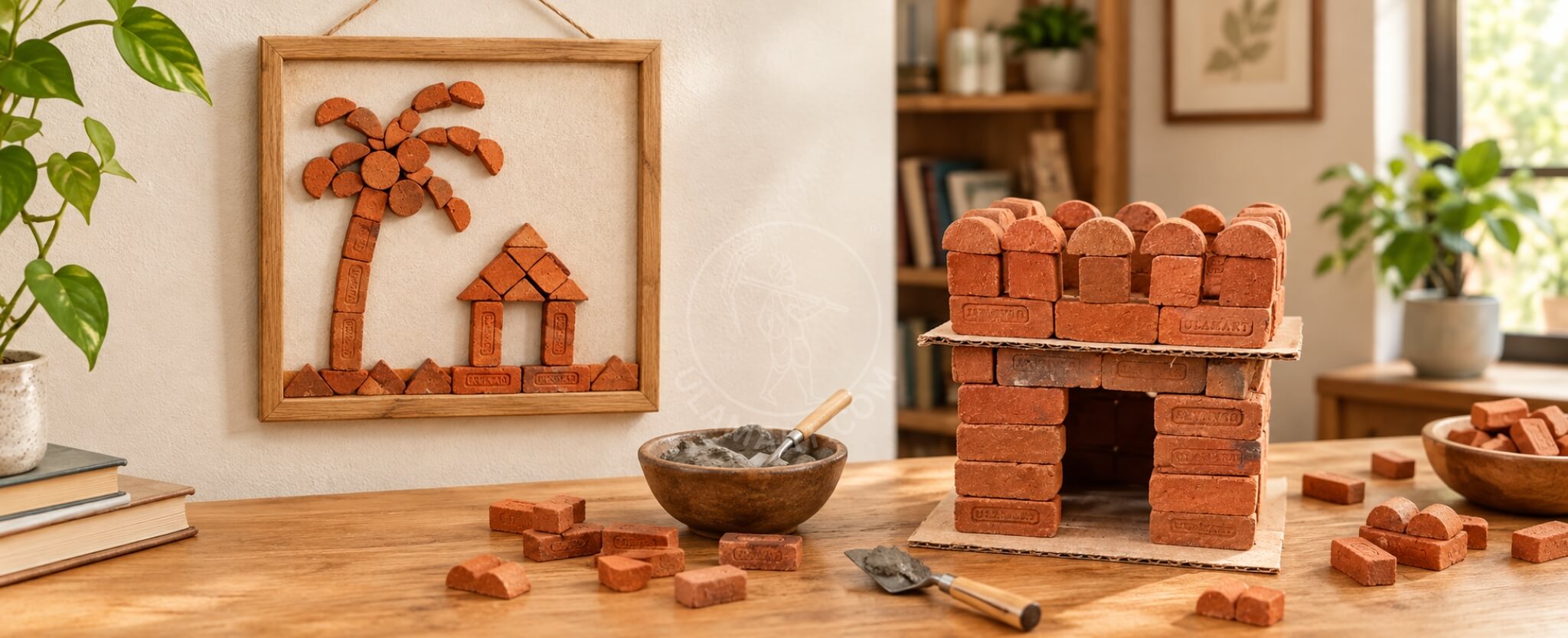 kids screen free fun time miniature clay teracotta bricks
