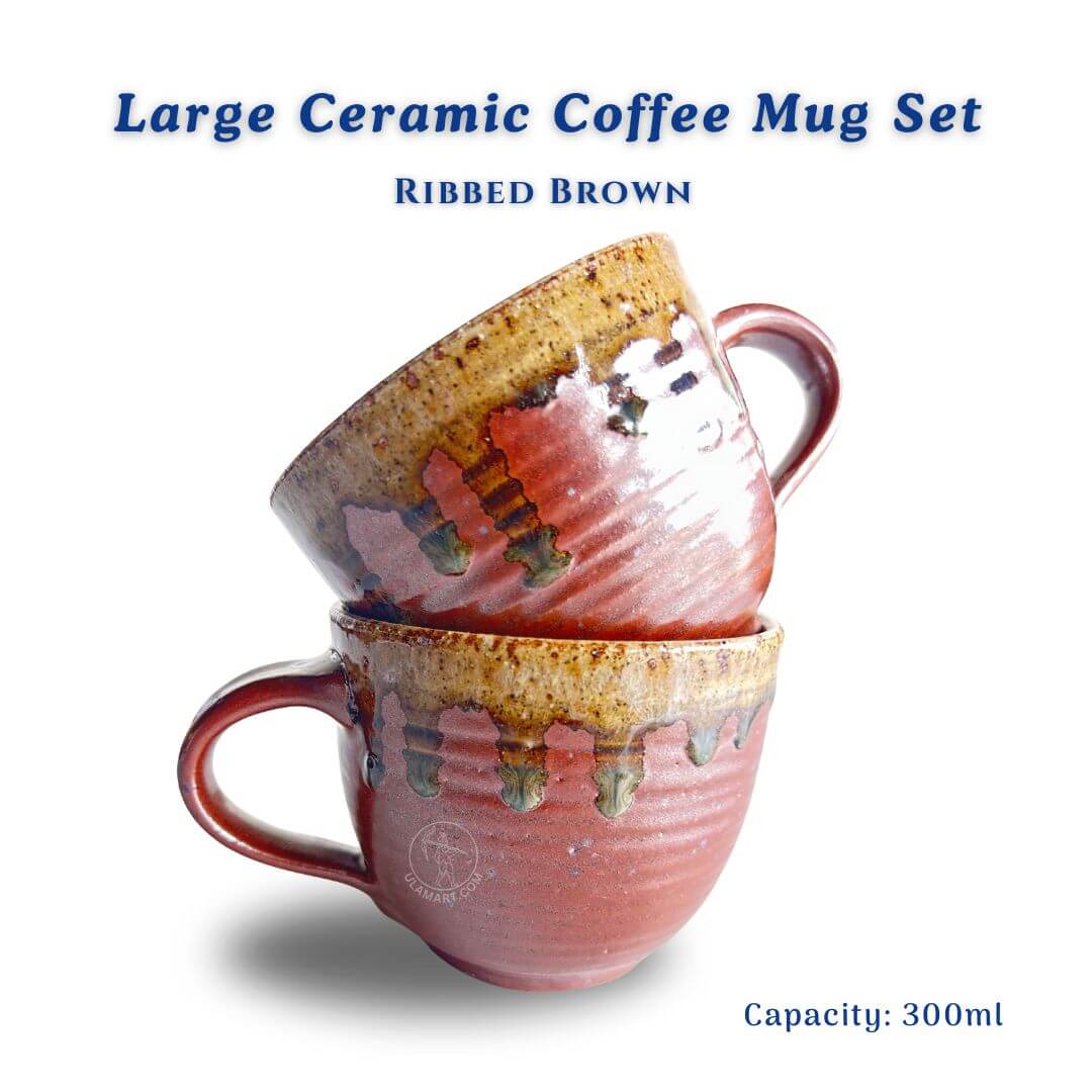 100 oz giant coffee mug CHILLOUT LIFE Set of 2