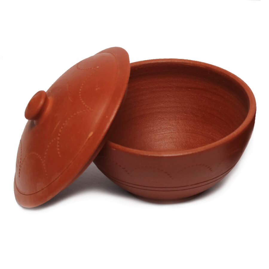Clay Curd Setter Pot with Lid | Curd Pot with Lid | 300ml Capacity