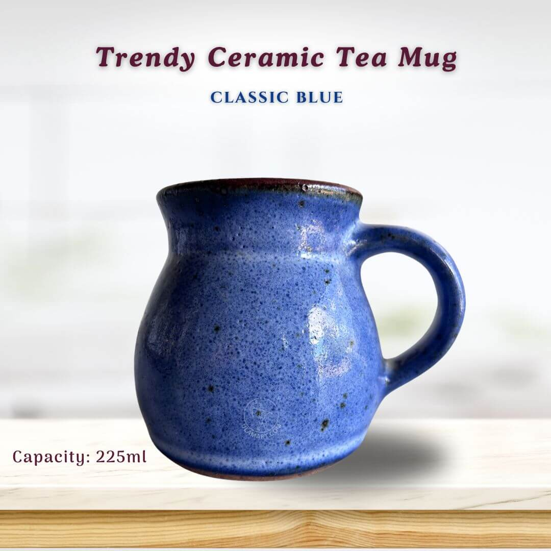 Trendy Blue Ceramic Coffee Mug | 225ml