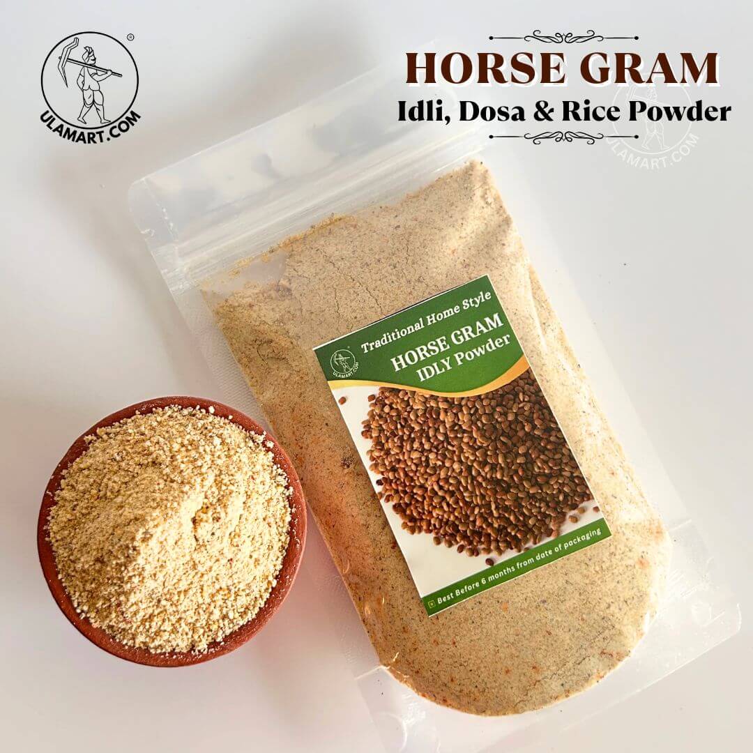 Horse Gram Garlic Chutney Powder | Kollu Paruppu Poondu Podi