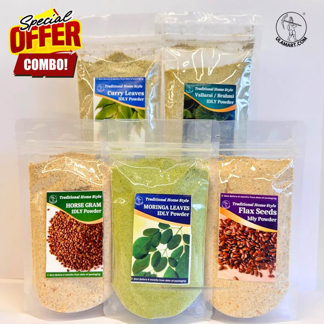 5 Flavours Instant Chutney Powder Combo | Idli Milagai Podi 5-in-1 Combo
