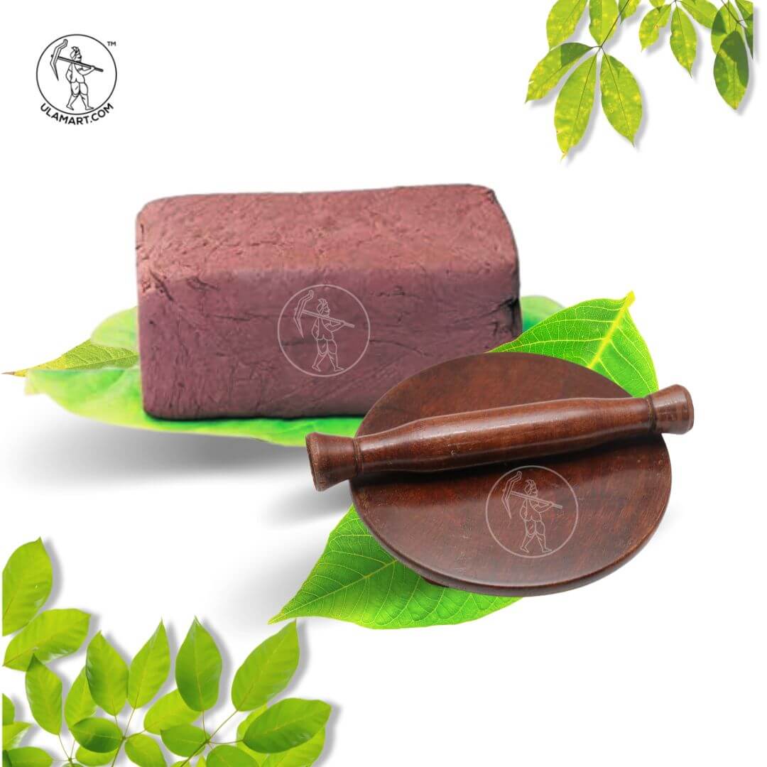 Natural Modelling Clay & Mini Wooden Chapati Rolling Board set Combo