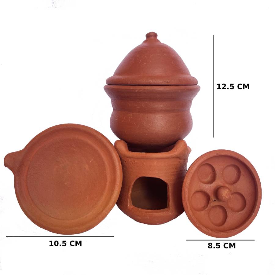 Miniature clay idli dosa maker