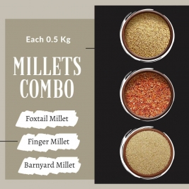 Foxtail Millet | Finger Millet | Barnyard Millet - Combo Pack