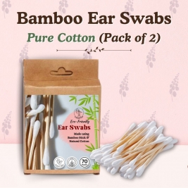 Bamboo Ear Swabs | Eco-Friendly | Pack of 2