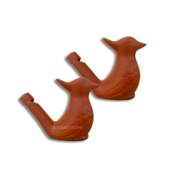Clay Bird Water Whistle Terracotta - Pack of 2 - Children Toys 