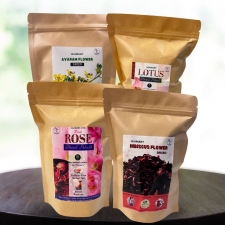 Natural Dried Flower Petals Combo | Pack of 4 | Healthy Herbal Tea