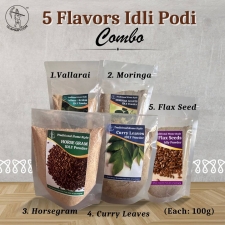 Homemade Idli Podi 5 Flavors (100g Each) | Super SAVER COMBO