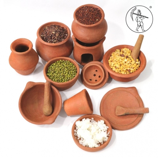 14 pieces Clay Kitchen Set| For Real Cooking | Miniature For Kids 