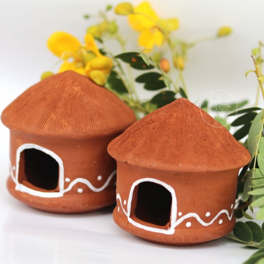 Clay House - Pack of 2|  Earthen clay house
