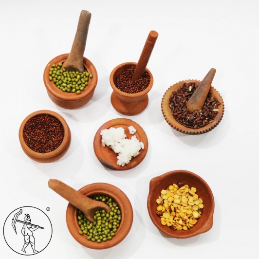 Clay Kitchen Set 30 Pcs Miniature For Kids | Earthenware Playset