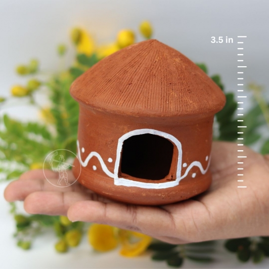 Miniature Clay House suitable for Gift, Home & Garden decor & Kids Pretend play toy