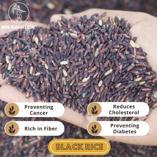 Raw Black Rice | Organic |  Buy 1kg Pack & SAVE Rs.55