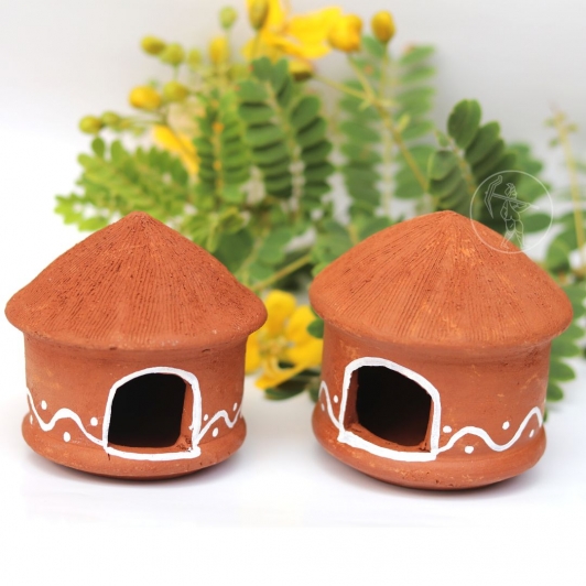 Clay House - Pack of 2|  Earthen clay house