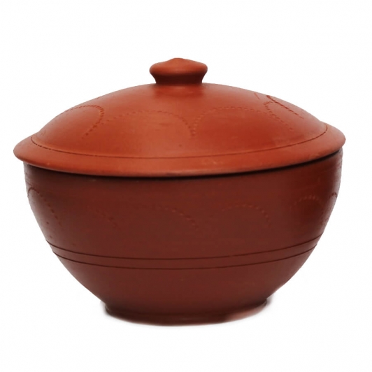 Clay Curd Setter Pot with Lid | For Thick Curd | 300ml Capacity