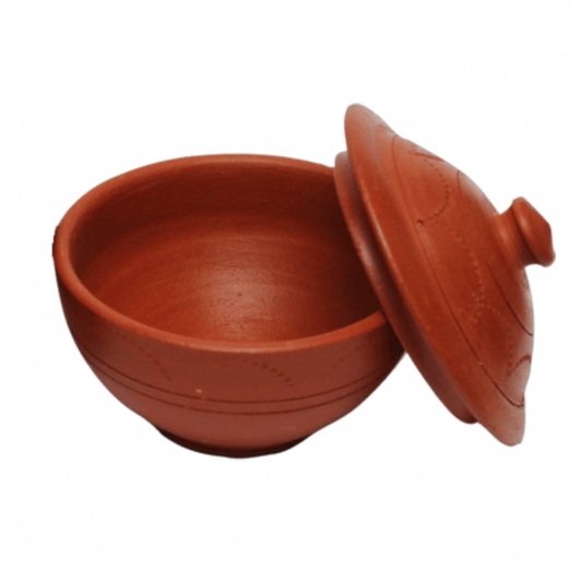 Clay Curd Setter Pot with Lid | For Thick Curd | 300ml Capacity