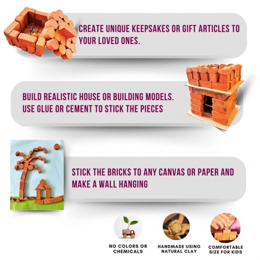 Eco-Friendly Terracotta Mini Bricks for Kids – STEM DIY Kit