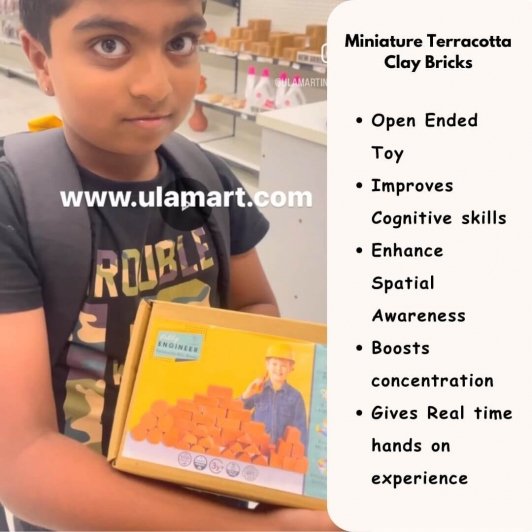 Eco-Friendly Terracotta Mini Bricks for Kids – STEM DIY Kit