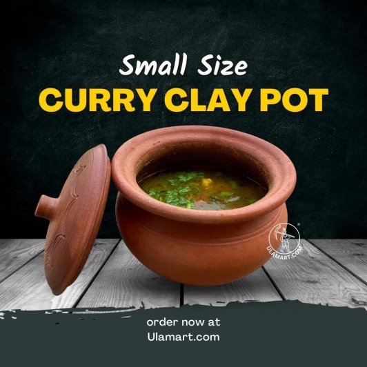 Clay Curry Pot for cooking - Colour Brown