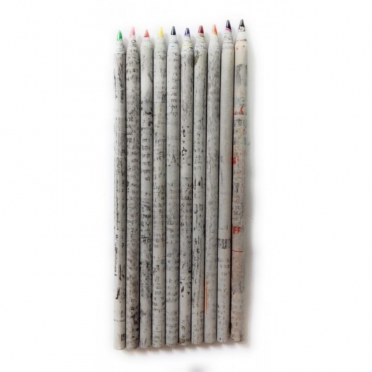 Recycled Paper Drawing Pencils | 10 Shades