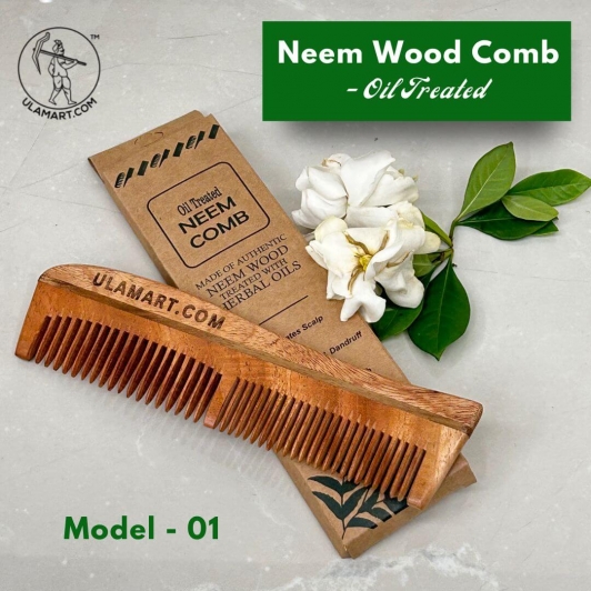 Natural Neem Wood Comb | Super Saver 2 Pieces Combo