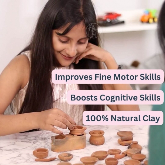Clay 30 Pieces Kitchen Cooking Set | Miniature For Kids | Summer Offer Price