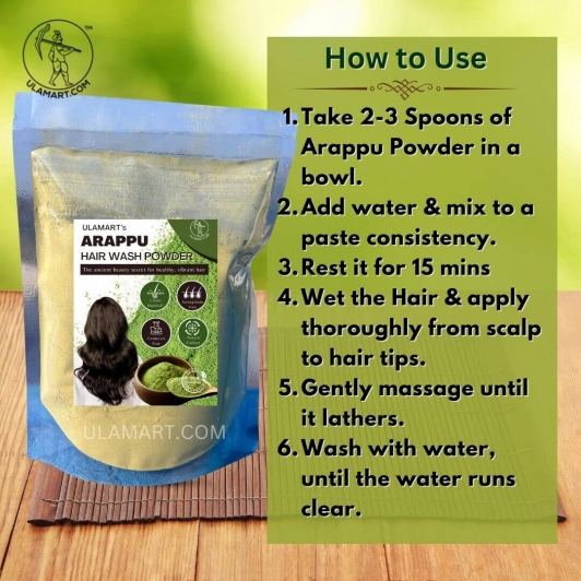 Arappu Podi | Arappu Hair & Body Wash Powder Shampoo 