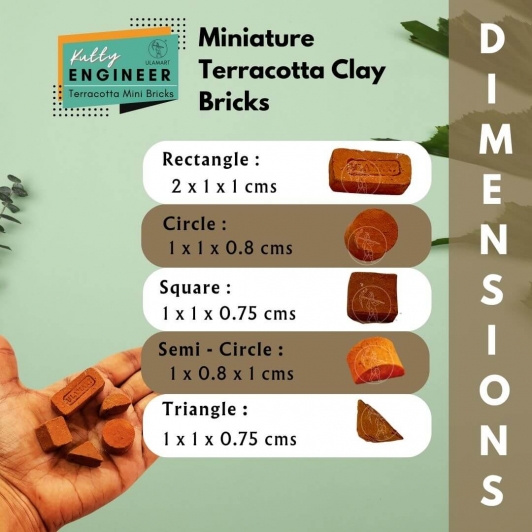Terracotta Clay Miniature Bricks for Kids |  Hurry!! Limited period OFFER price