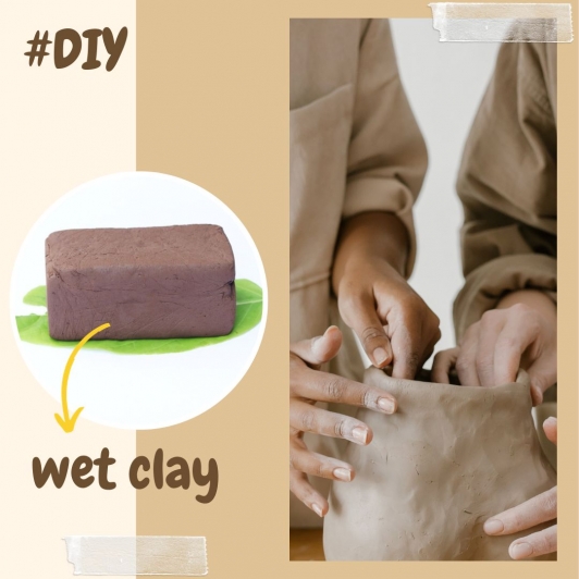 WET CLAY FOR CHILDREN | ART AND CRAFT - 1KG