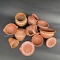 Clay Kitchen Set 11 Pcs For Kids White Panting Kolam | Medium size earthenware Playset