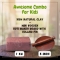 Natural Wet Clay and Mini Wood Roti Maker Combo | Best Gift for kids 