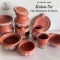 Clay Kitchen Set 11 Pcs For Kids White Panting Kolam | Medium size earthenware Playset
