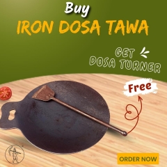 Seasoned Iron Dosa Tawa - 12 Inches