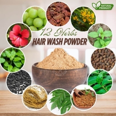 Homemade Shikakai Hair Wash Powder with 12 Natural Ingredients | Herbal & Chemical-Free Care