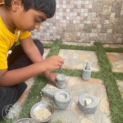 Stone Miniature kids kitchen cooking set  |11 Pieces
