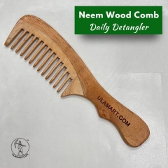 Neem Wood Comb Detangling Comb | Fancy Handle